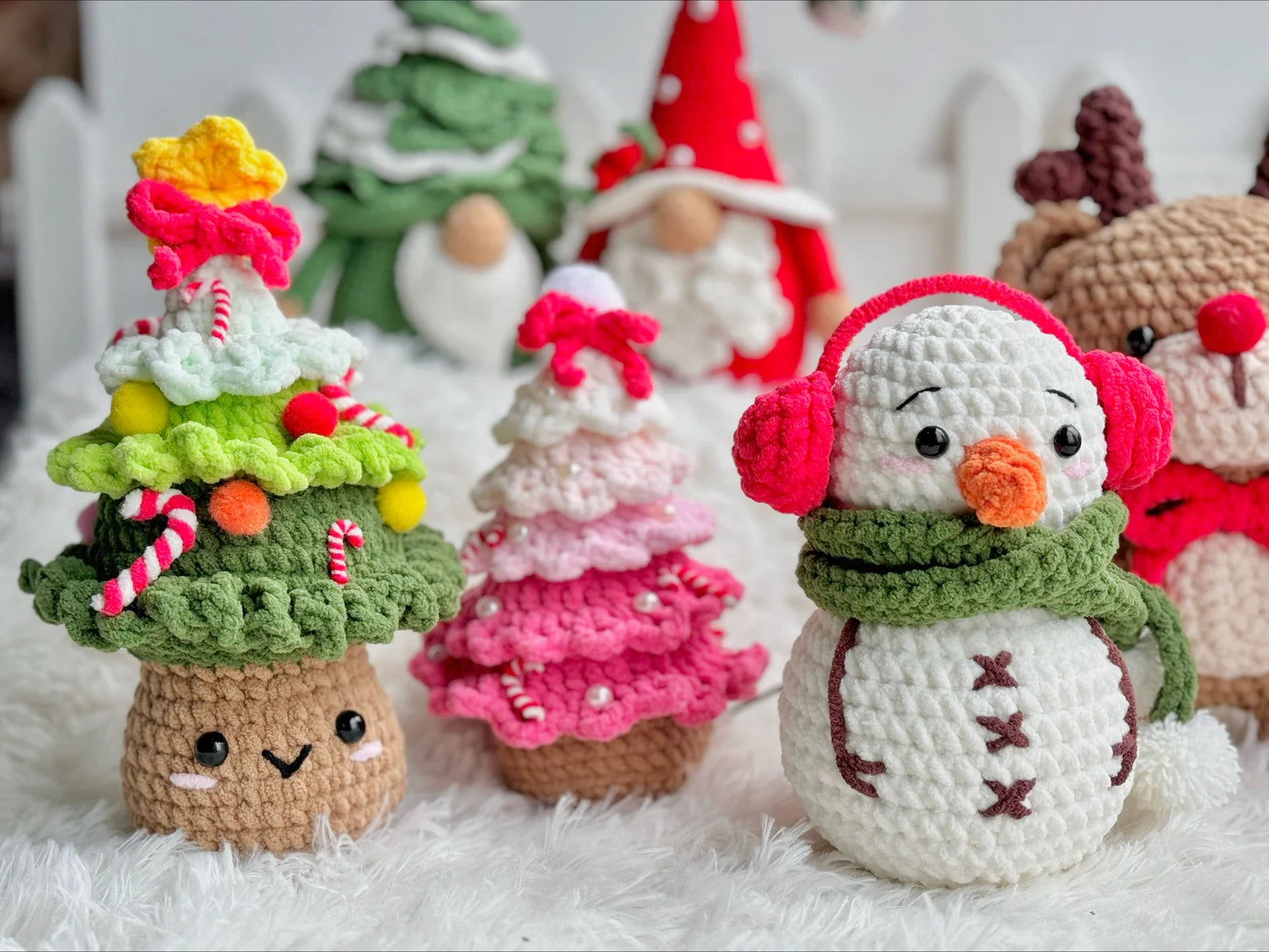 Christmas Crochet Pattern Bundle: Santa, Snowman, Tree (PDF Pattern)