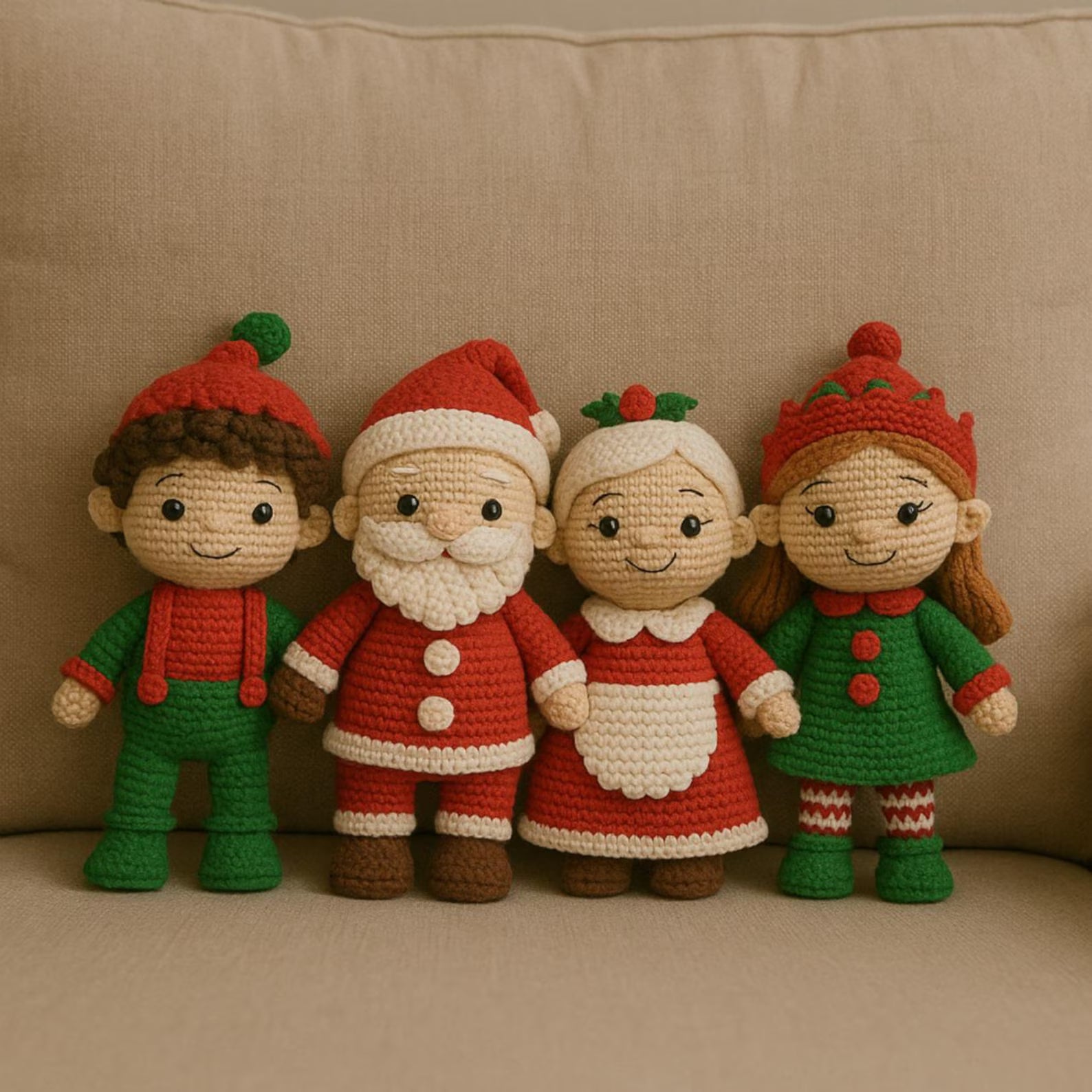 4-in-1 Christmas Crochet Pattern Bundle | Santa, Elves & Holiday Cheer