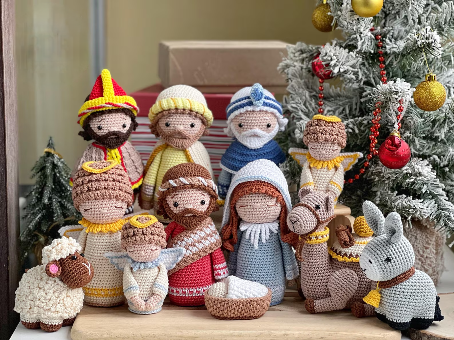 Crochet Nativity Scene Pattern: Christmas Ornaments (PDF)