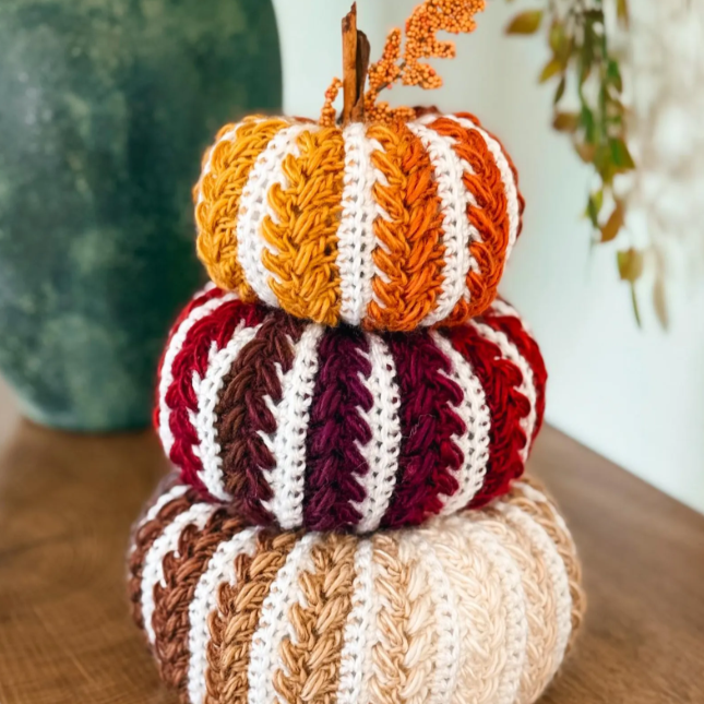 Crochet Pumpkin Pattern | Easy Fall Décor, DIY Wheat Stitch™ Pumpkin PDF Tutorial