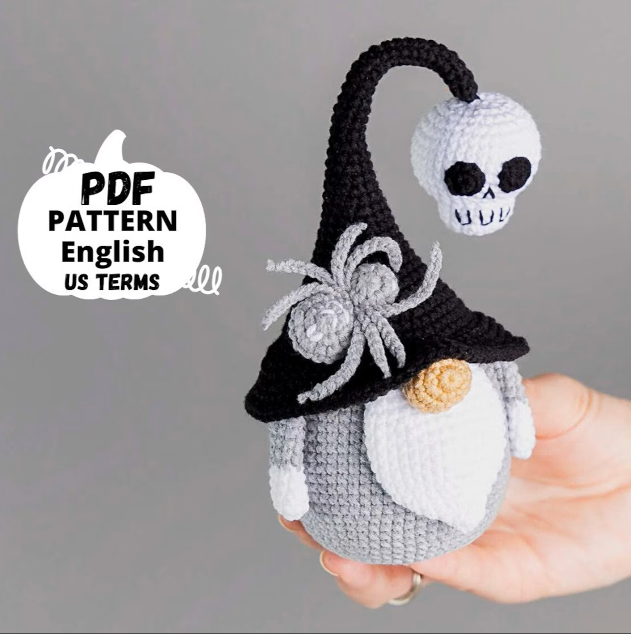 Gnome, Spider & Skeleton Halloween Crochet Digital Patterns