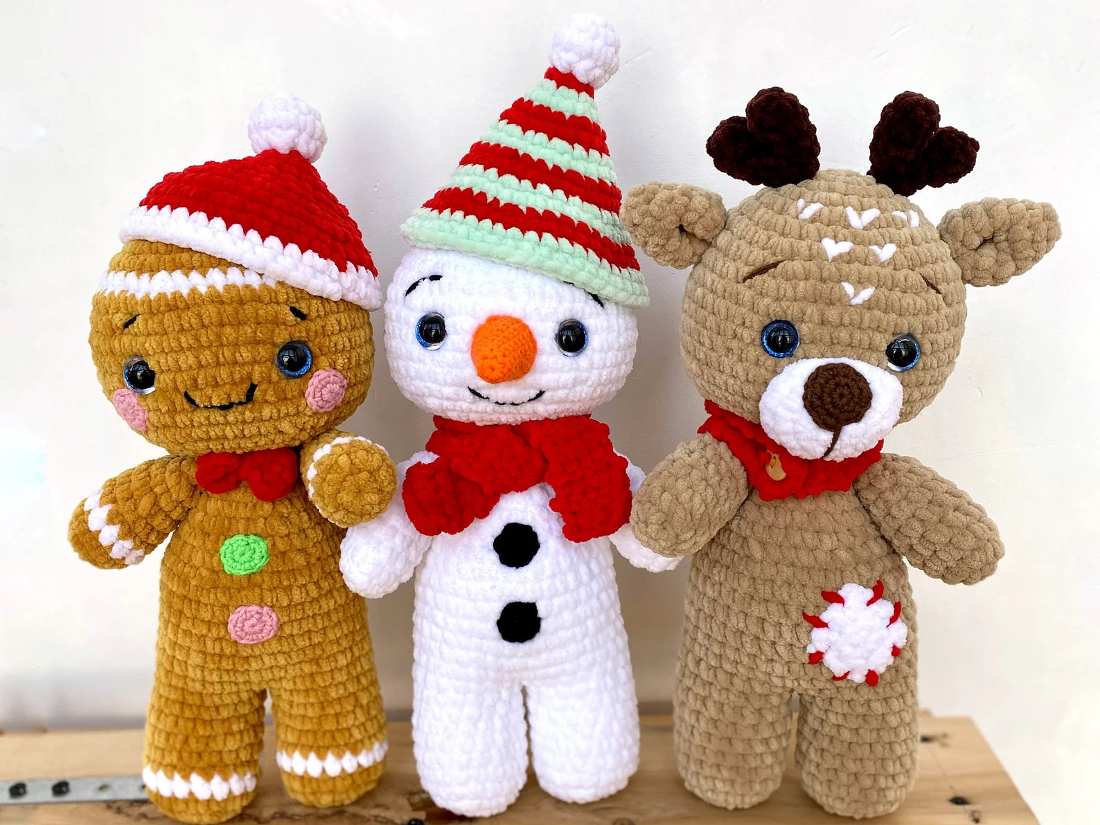 Crochet pattern DEER, GINGERBREAD and SNOWMAN Christmas bundle- New year gift