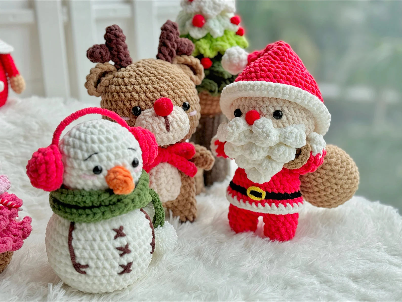 Christmas Crochet Pattern Bundle: Santa, Snowman, Tree (PDF Pattern)