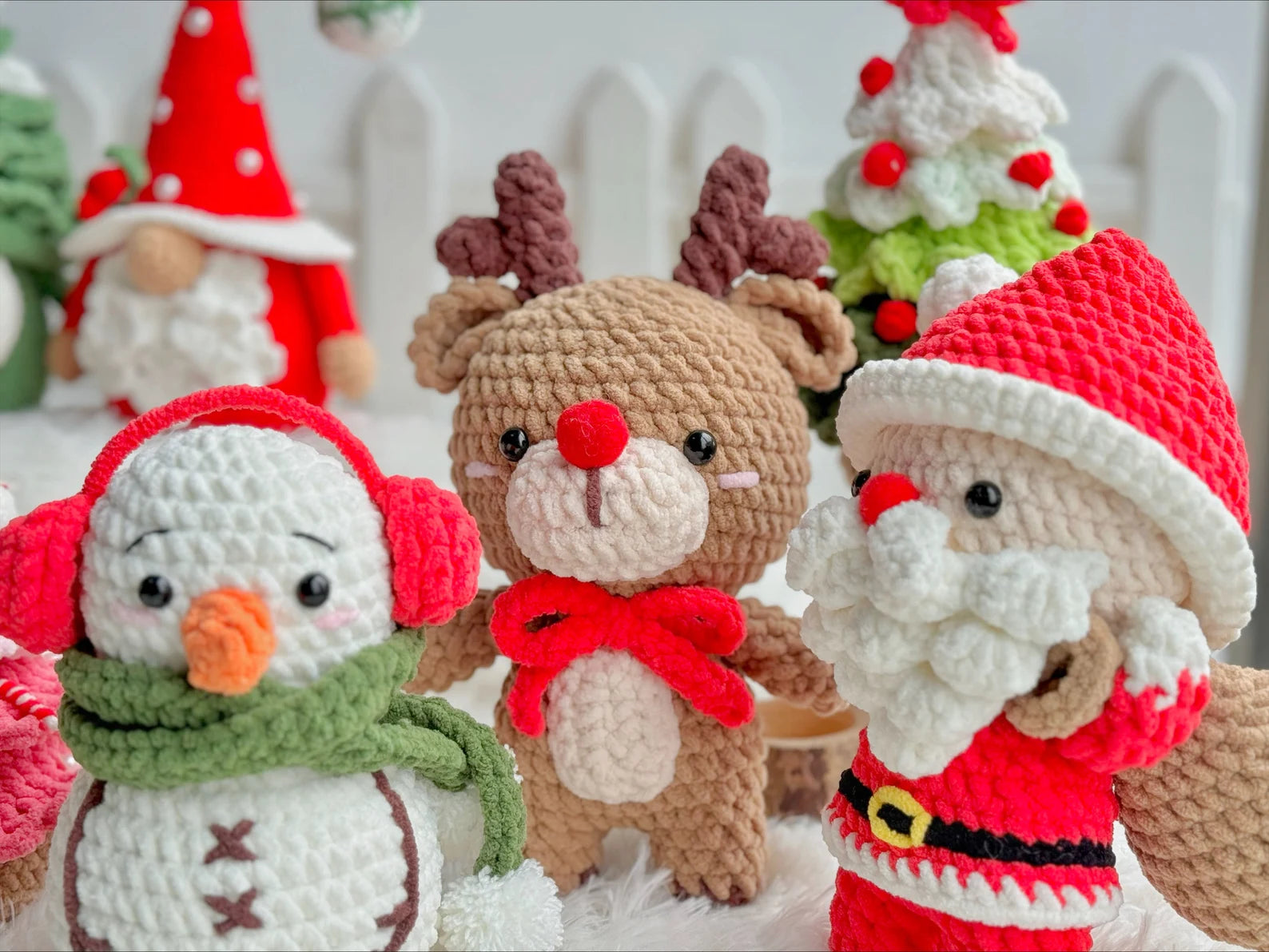 Christmas Crochet Pattern Bundle: Santa, Snowman, Tree (PDF Pattern)