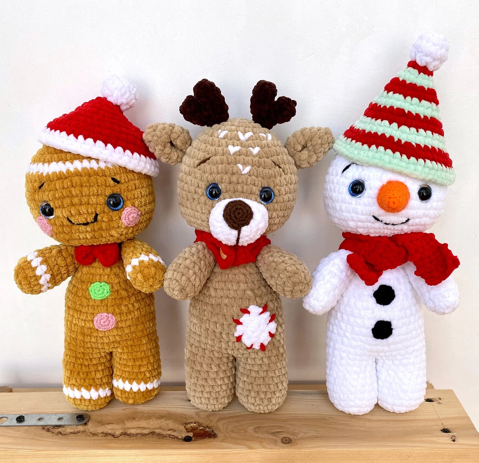 Crochet pattern DEER, GINGERBREAD and SNOWMAN Christmas bundle- New year gift