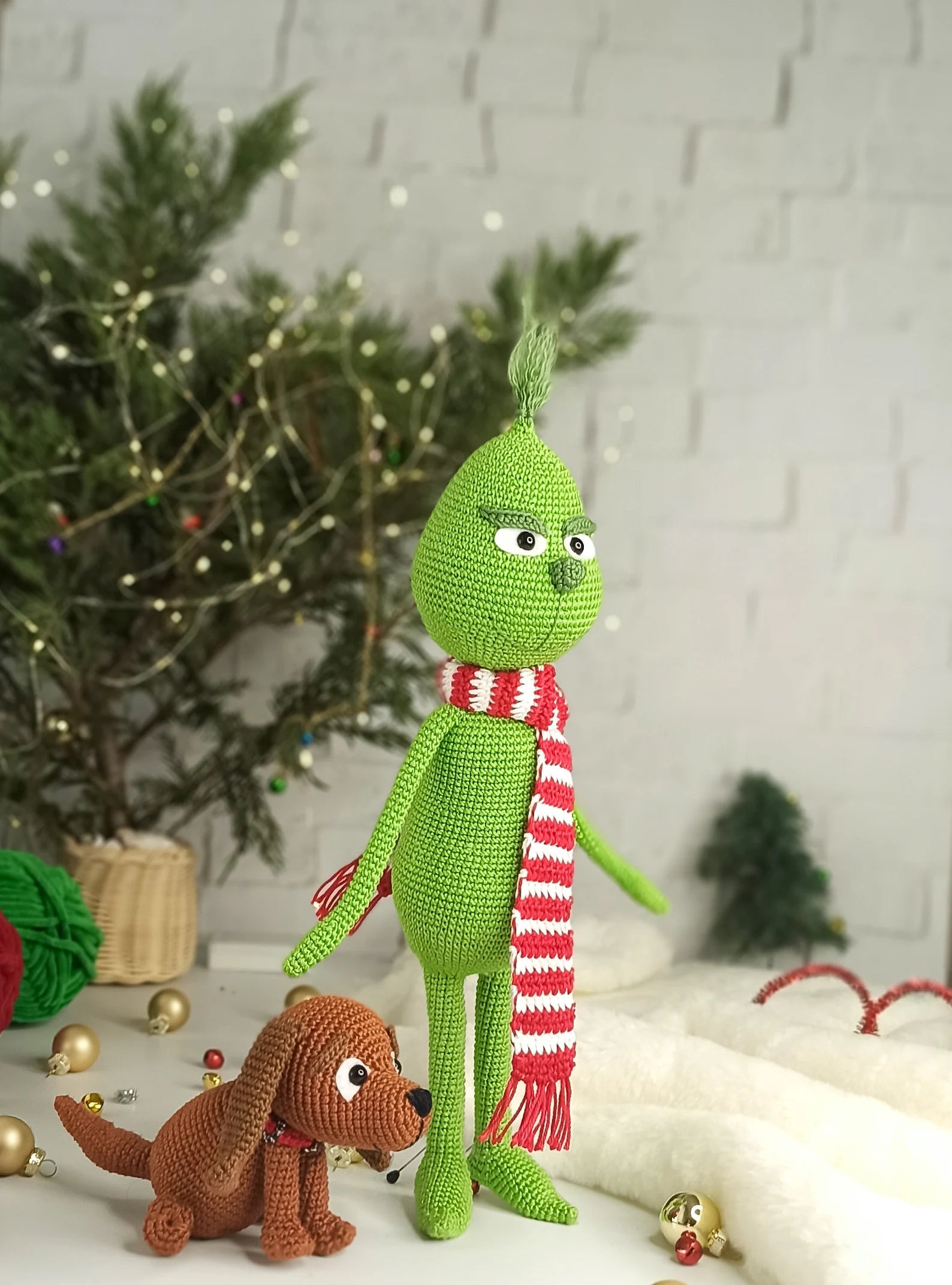 Crochet Amigurumi The christmas thief,Crochet green villain, Amigurumi Christmas