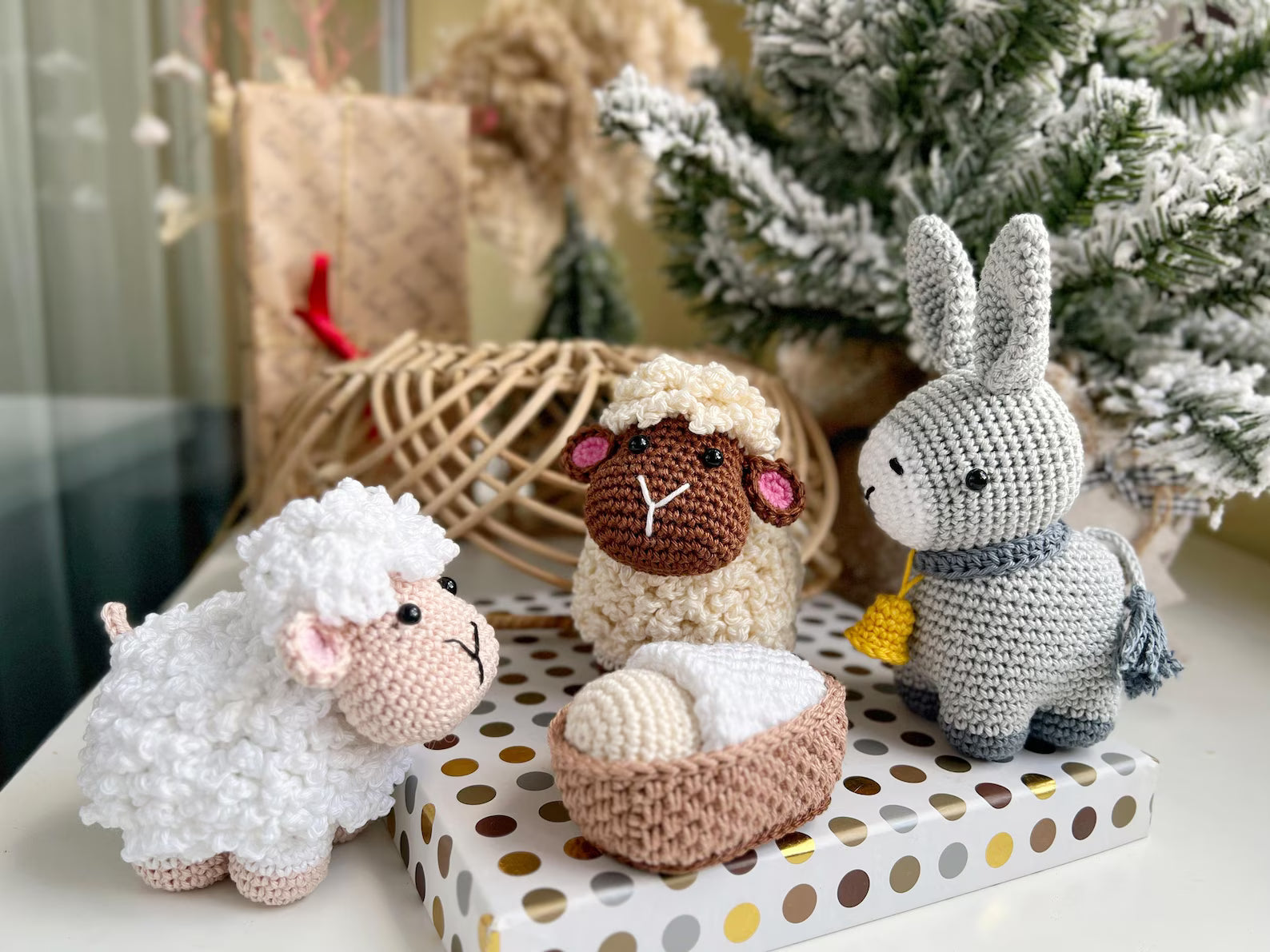 Crochet Nativity Scene Pattern: Christmas Ornaments (PDF)