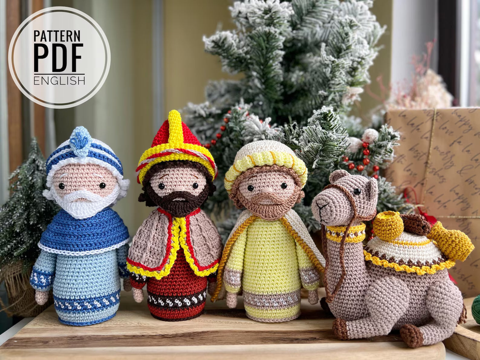 Crochet Nativity Scene Pattern: Christmas Ornaments (PDF)