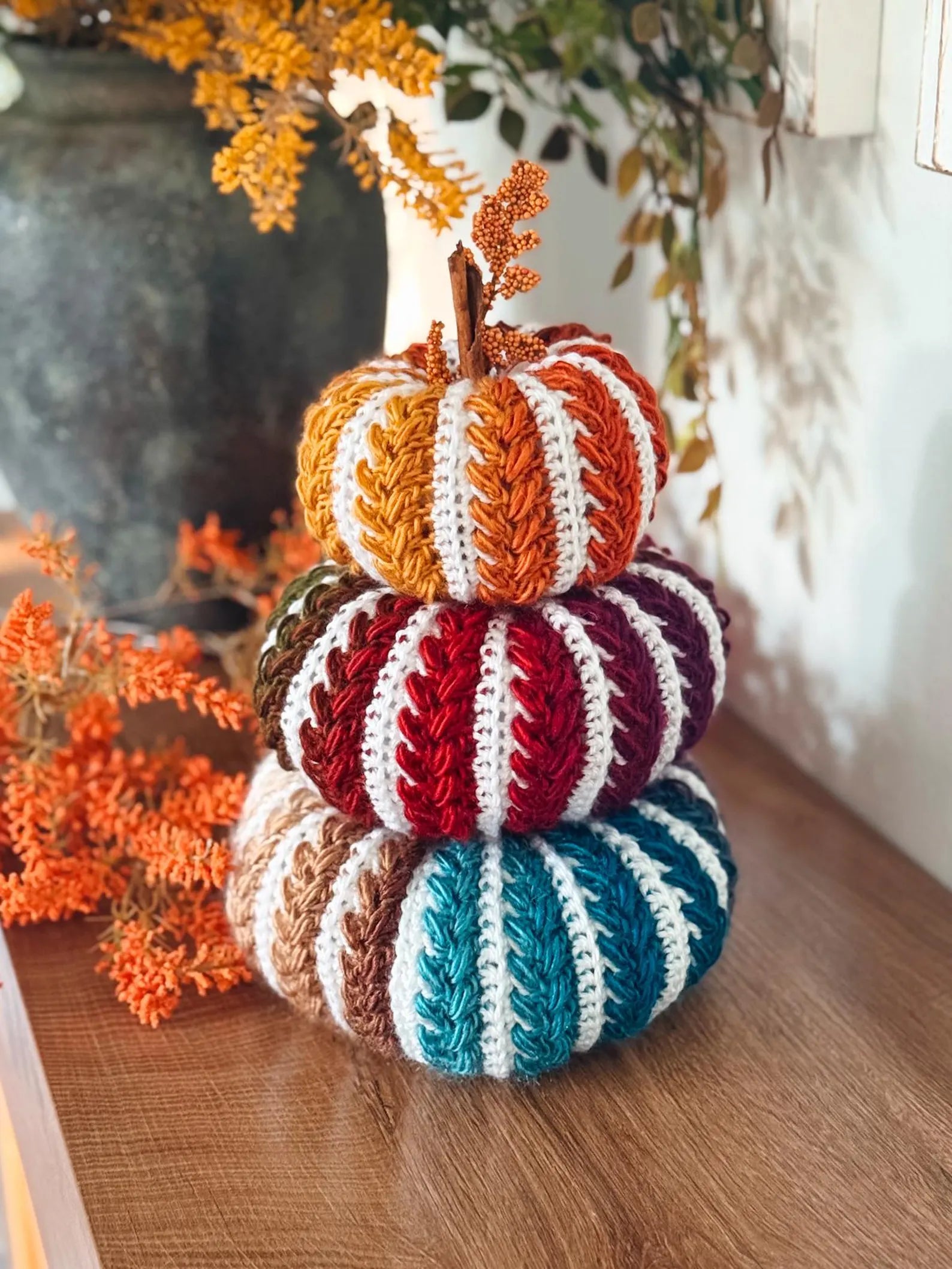 Crochet Pumpkin Pattern | Easy Fall Décor, DIY Wheat Stitch™ Pumpkin PDF Tutorial